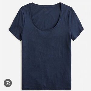 J.CREW Vintage cotton scoop-neck T-shirt Navy Blue Medium